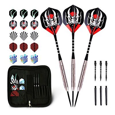 WINMAX 80% 90% Tungsten Darts Steel Tip Set -24/22 Grams with Storage Bag Super