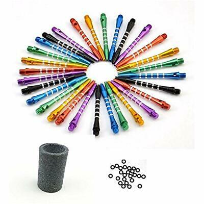 6 Colors 30 Pcs Aluminium Dart Shafts Stems Throwing Fitting With O'ring And 