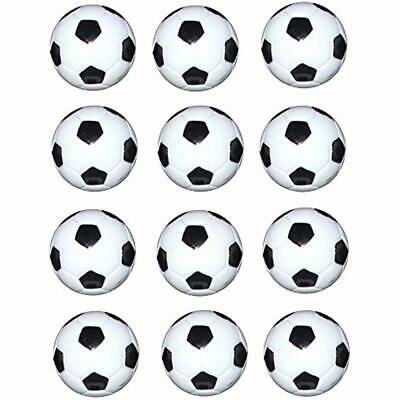 12 Pcs 32mm Small Plastic Soccer Black / White Table Foosball Ball Toys 
