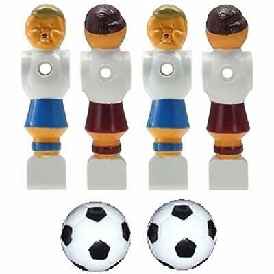 4 Old Style Red And Blue Foosball Men 2 Soccer Balls Accessories Sports &