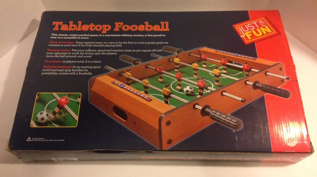 NIB Just For Fun - Mini Tabletop Foosball Soccer Game