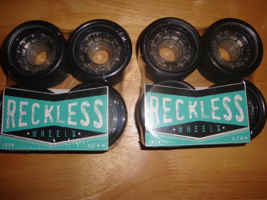 Set of 8 Reckless Ikon Roller Derby Skate Rollerskating Wheels- 62MM x 38MM, 88A