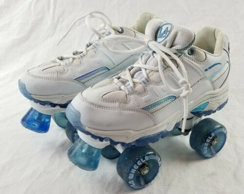 Rare Vintage L.A. Gear Roller Skates White womens Size 8 Style #L1634A nice