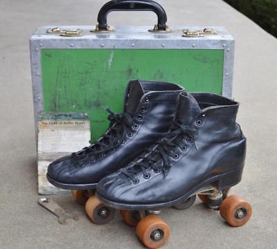 Vintage Chicago Roller Skate Co. Skates w Roll Away Case Cleveland Ohio OH IL