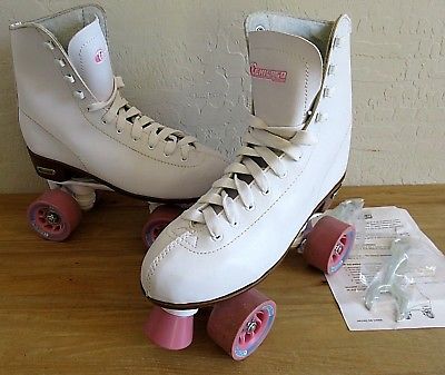 Chicago Classic Roller Skates White Rink Skating Womens 8 + 2 Keys In/Out Doors