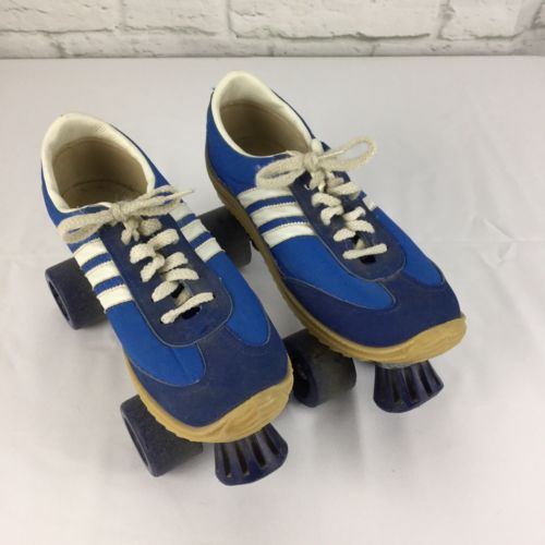 Vintage Pro Model Adidas Style Quad Roller Skates 80's tennis shoes Unisex 9  10