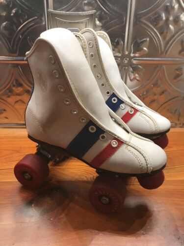 Vintage ROLLER DERBY SKATES Red White and Blue Women's fireball