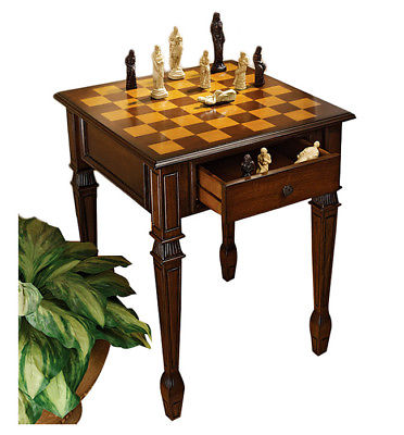 Design Toscano Walpole Manor Gaming Chess Table