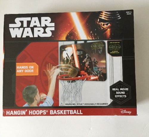 Star Wars Hangin Hoops Over The Door Indoor Basketball Game w/ Movie Sounds New