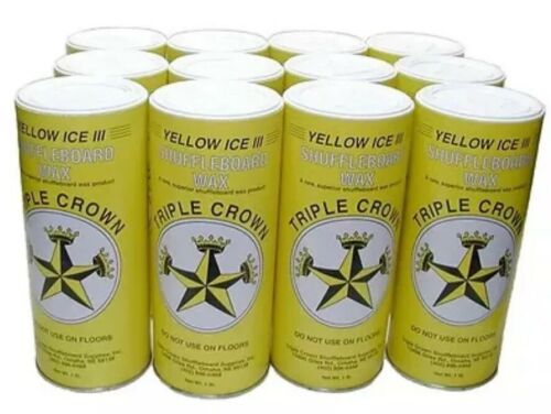 Triple Crown Yellow Ice III - Shuffleboard Wax - Powder - Case of 12 Cans B