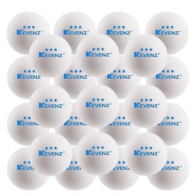 KEVENZ 50-Pack 3-Star 40mm WhiteTable Tennis Balls,Advanced Tournament Ping P...