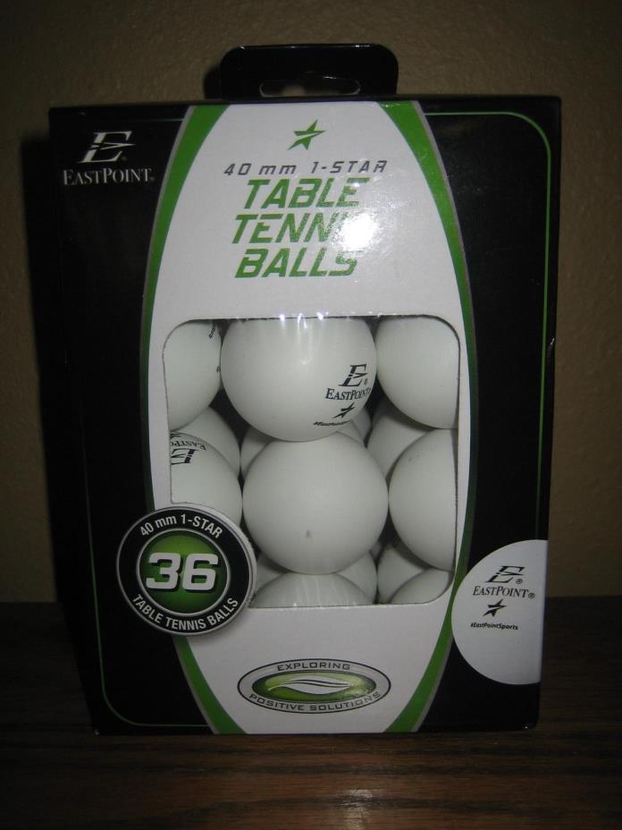 NEW! Eastpoint 40mm 1-Star Table Tennis Balls 36-ct