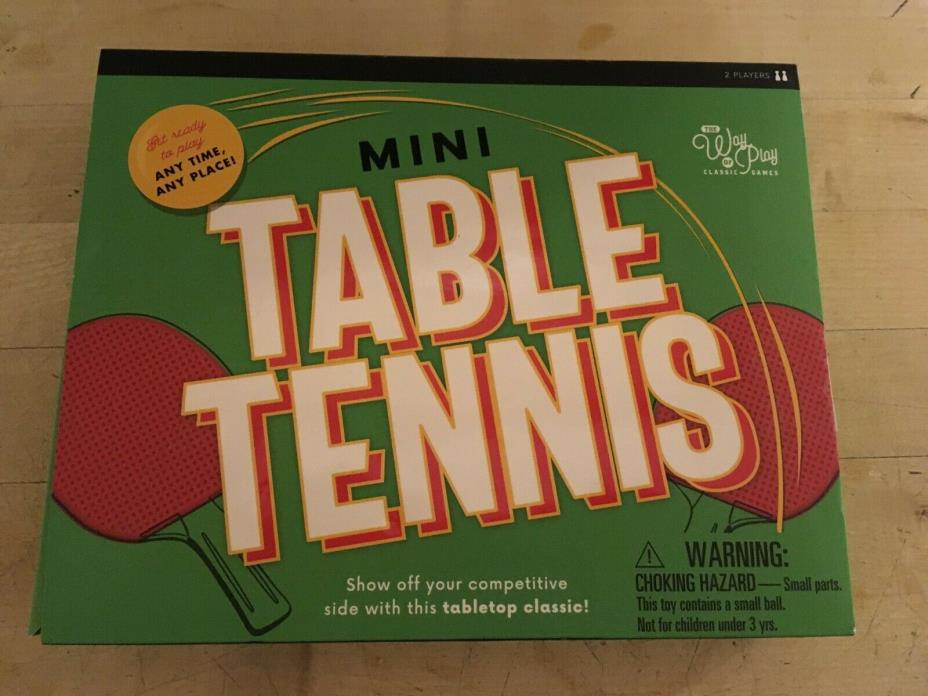 The Way of Play Mini Table Tennis BRAND NEW in BOX Sets up on any table!!