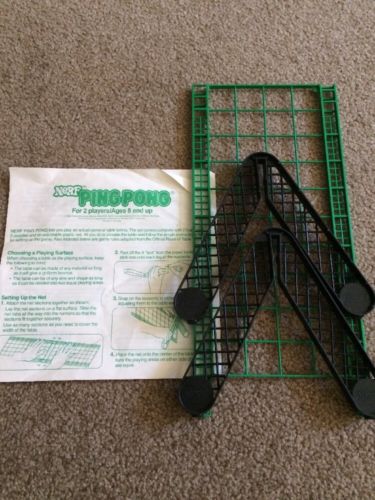 Vintage Nerf Ping Pong Replacement Stands and 1 Pc Net w Instructions