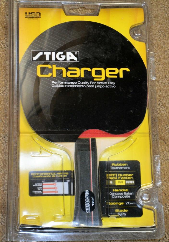 New STIGA Charger Ping Pong Table Tennis Paddle Racket- BRAND NEW UNOPENED