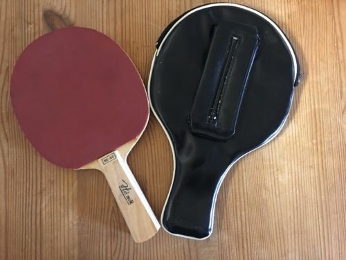 Vintage Table Tennis Ping Pong Paddle Ha Noi M6-80 Pro w/ Case