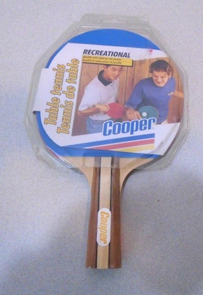 Vintage Cooper Recreational Table Tennis Paddle New In Package