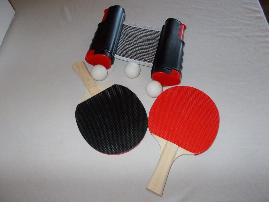 Ping Pong table tennis game set paddles ballsTrademark Innovations play anywhere