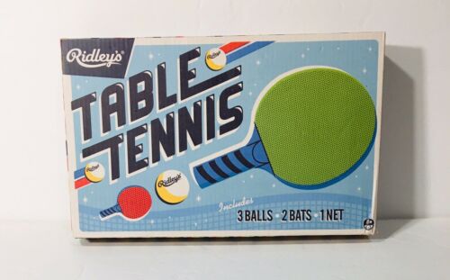 New Ridley’s Table Tennis Ping Pong Game Includes 3 Balls/2 Bats/1 Net Brand New