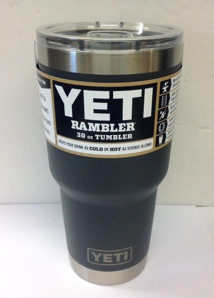 YETI RAMBLER 30 oz TUMBLER STAINLESS STEEL (MATTE CHARCOAL) WITH MAGSLIDER LID