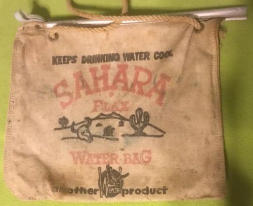 Vintage ~ SARAH Flax ~ Canvas Water Bag ~ Wenzel