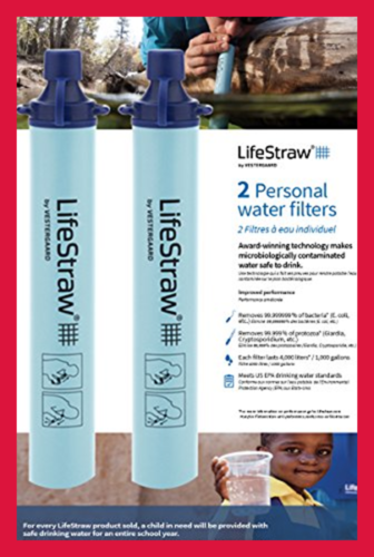 Lifestraw Personal Water Filter For Hiking Camping Travel & Emergency Preparedne