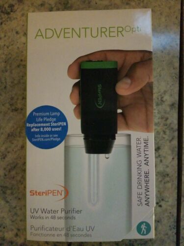 NEW NEVER USED.. SteriPen Adventurer Opti UV Water Purifier BATTERY TAB PRESENT
