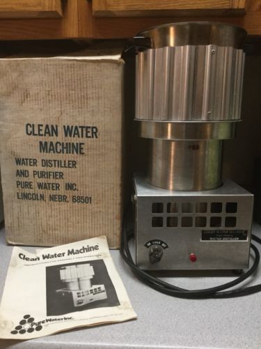 Pure Water Society Distiller Clean Water Machine Purifier W/Box Rare Vtg