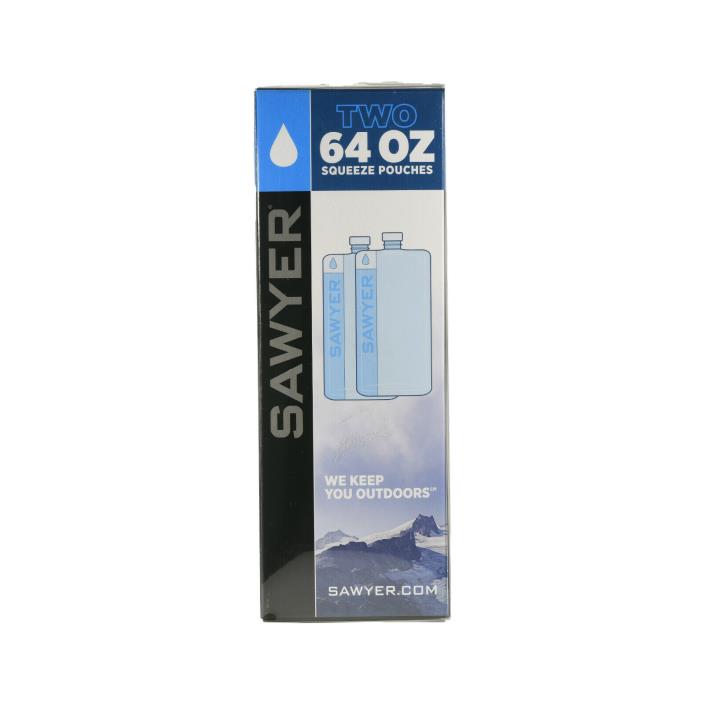 2 Sawyer 64 oz Squeeze Pouches SP114 Compatible With Squeeze and Mini Filters