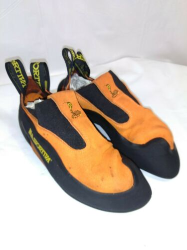 La Sportiva Orange Rock Climbing Shoes Mens Size 6.5 Womens Size 8 Slip On
