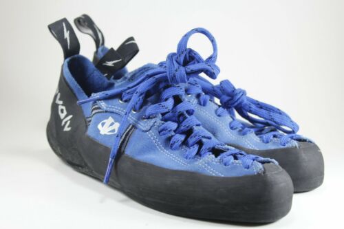 BLUE AND BLACK EVOLV ECO TRAX  Climbing Shoes Sz 7 US 6 UK 39.5 EUR 250cm