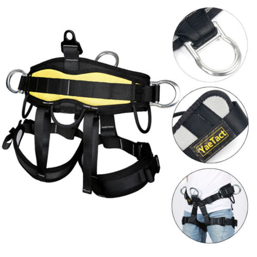 Rock Tree Climbing Rappelling Harness Safety Seat Sitting Bust Belt Protection
