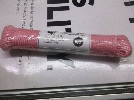 Rothco Nylon Paracord Type III 550 LB 100FT  Rose Pink