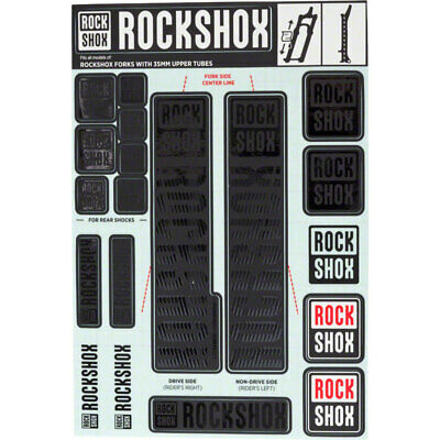 RockShox Decal Kit 35mm Stealth Black