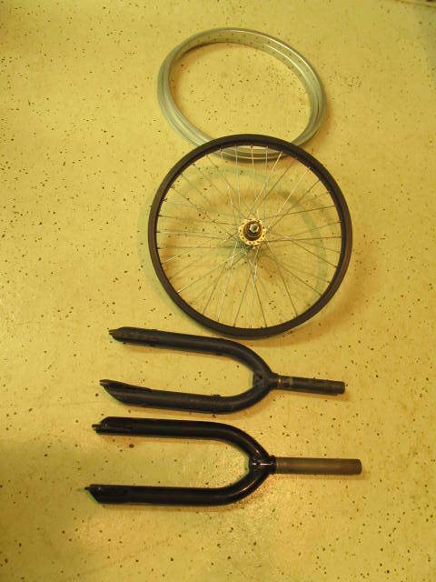 BMX Bike parts bundle lot forks  head set-alex x rims weimann rims used & new