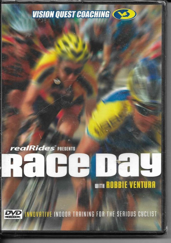 m4 new DVD Real Ride Race Day W/ Robbie Ventura Cyclist Indoor Train SEALED