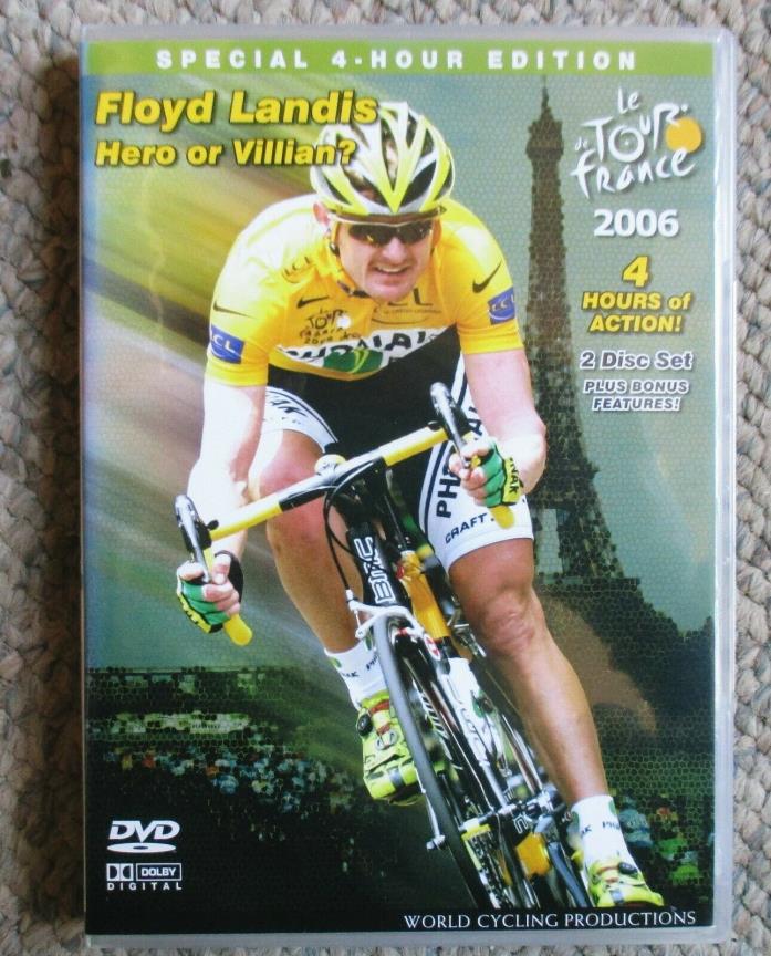 2006 Tour De France World Cycling Productions 2 DVD 4 hrs Landis Very Clean