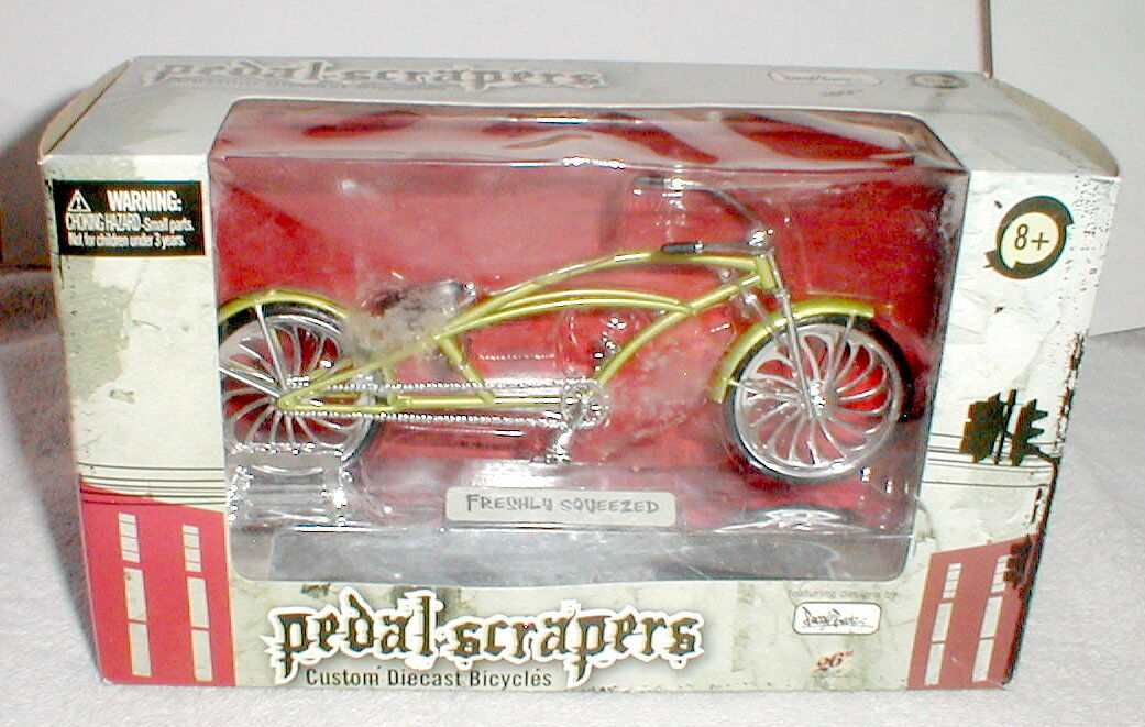 GREEN Pedal Scrapers Freshly Squeezed Custom Diecast Bicycles by Planet Toys
