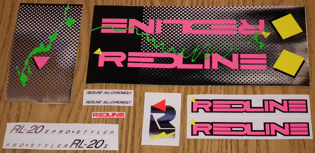 1987 Redline RL-20II Sticker Set - Black/Chrome FREE SHIPPING