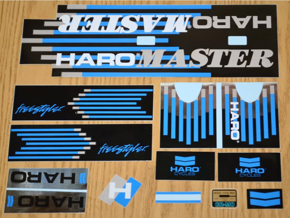 1988 Haro Master Sticker Set - Black/Black FREE SHIPPING