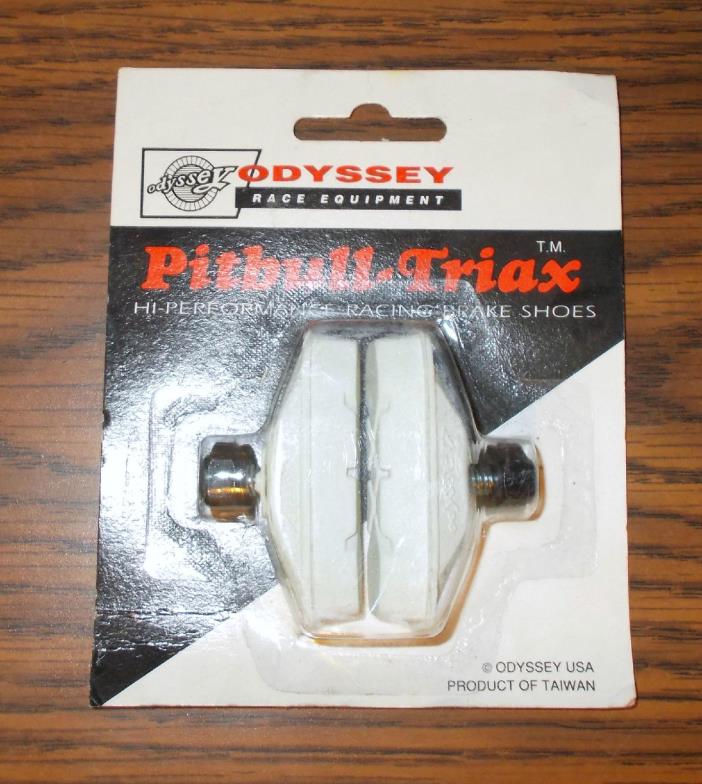 Odyssey Pitbull Triax Hi Performance Brake Shoes  Pads White NOS Vintage