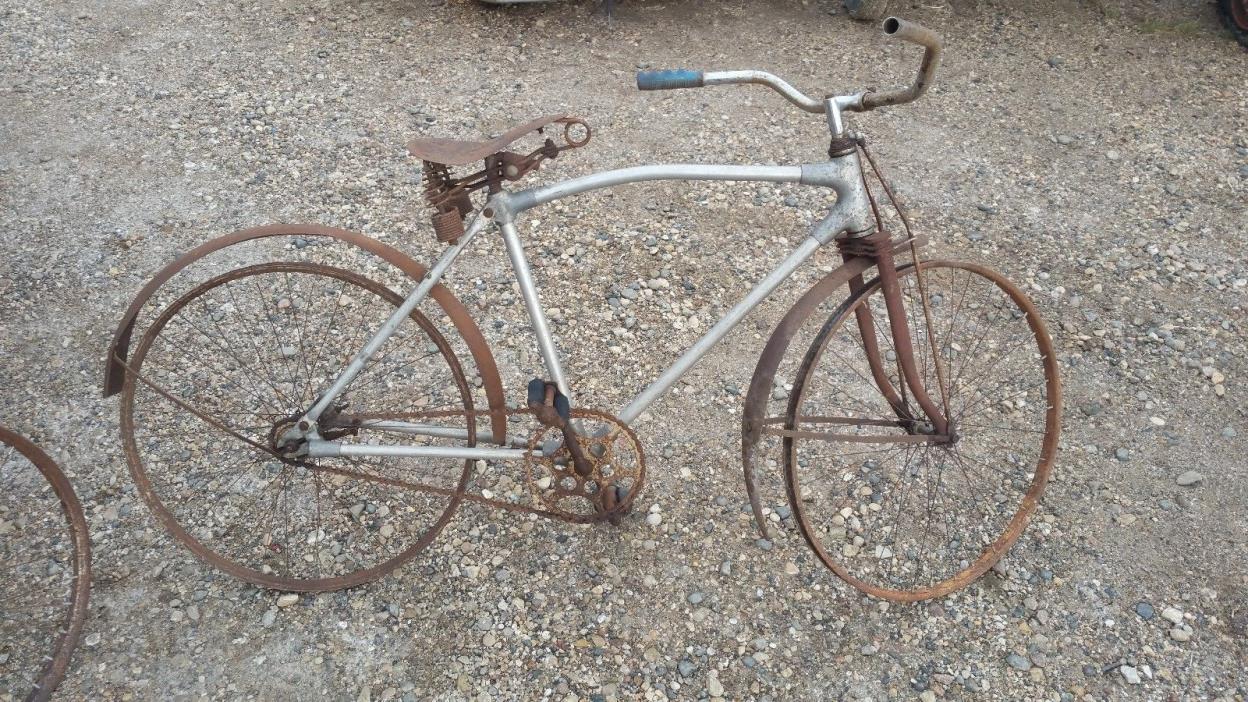 HELP 1930-40s ALUMINUM Monark silver king aiac Mecadural Vintage Antique Bicycle