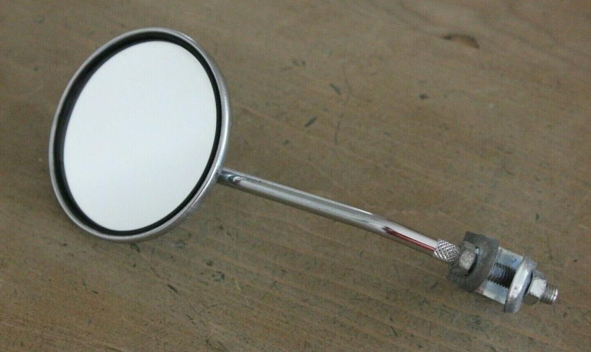 Vintage Classic Retro Bike Bicycle Rear View Mirror Round with Reflector Chrome