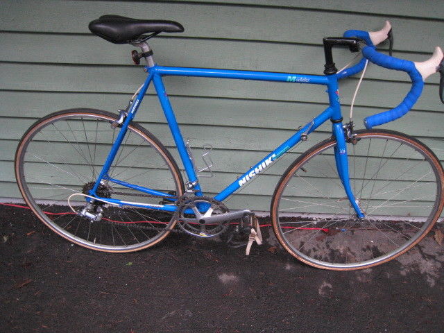 90s NISHIKI Modulus Road Bike Lugged 4130 cromoly w Shimano 58cm 700c WHEELS SEE