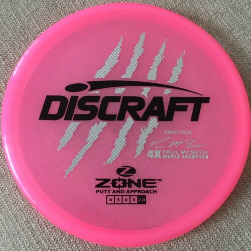 DISCRAFT First Run 4x Paul McBeth Z Zone Overstable Putt & Approach Disc Golf!!