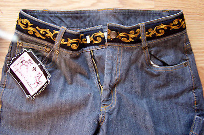 Ladies Jeans 24 waist Equine Couture Standard Length Black NWT Cotton Lycra