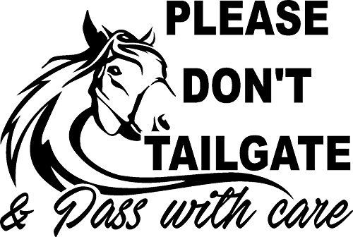 PASS WITH CARE HORSES ON BOARD Decal for Horse Trailer10