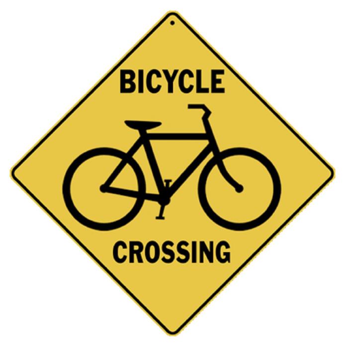 Xing Yard Sign - Bicycle Crossing