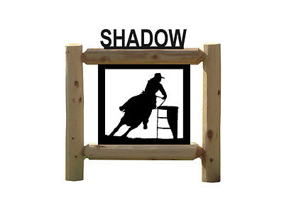 PERSONALIZED RODEO SIGN - BARREL RACING - CLINGERMANS EQUESTRIAN SIGNS  #292