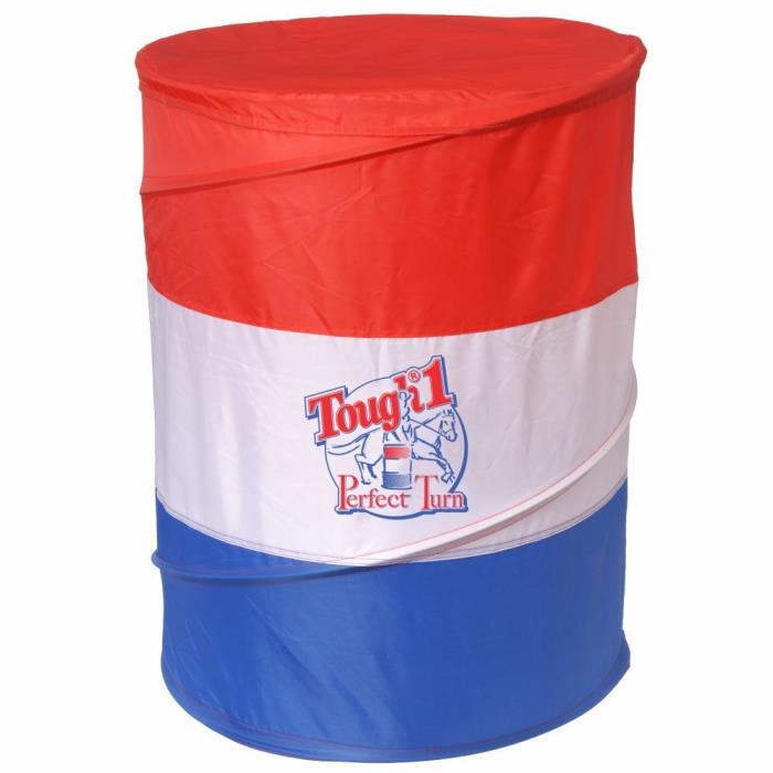 Tough 1 Perfect Set of 3 Turn Collapsible Barrels with Carry Case Red White Blue